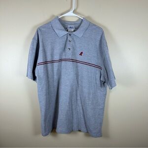 Classic Gray Polo Shirt with Embroidered Logo